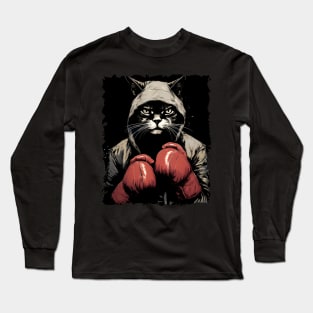 Cat as a Boxer Long Sleeve T-Shirt